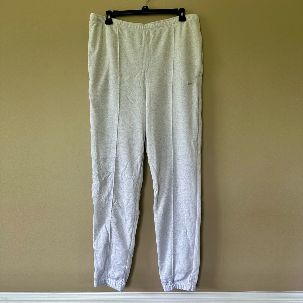 NWOT Nike Cream Oatmeal and Light Gray Joggers Size L